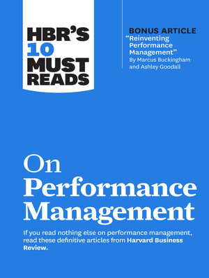 cover image of HBR's 10 Must Reads on Performance Management